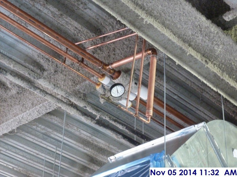 Installed copper pipes above the cealing at the 1st Floor Facing North (800x600)